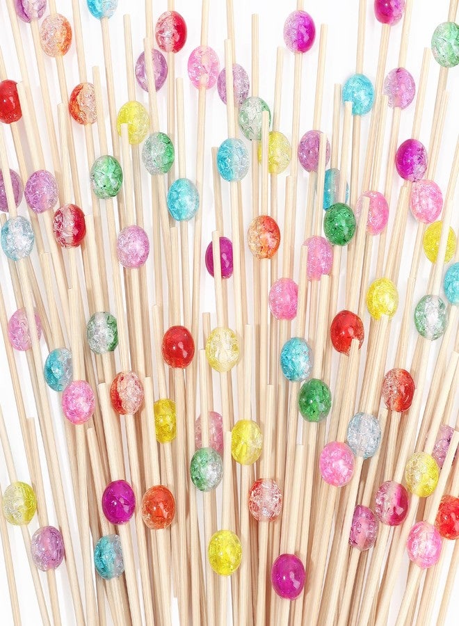 Vicuna R 200PCS Cocktail Picks, Colored Pearl Fancy Toothpicks for Appetizers, 4.7 IN Long Decorative Bamboo Skewers, Wooden Garnish Sticks for Food Drinks Fruit Charcuterie Boards Accessories Party Supplies - Image 1